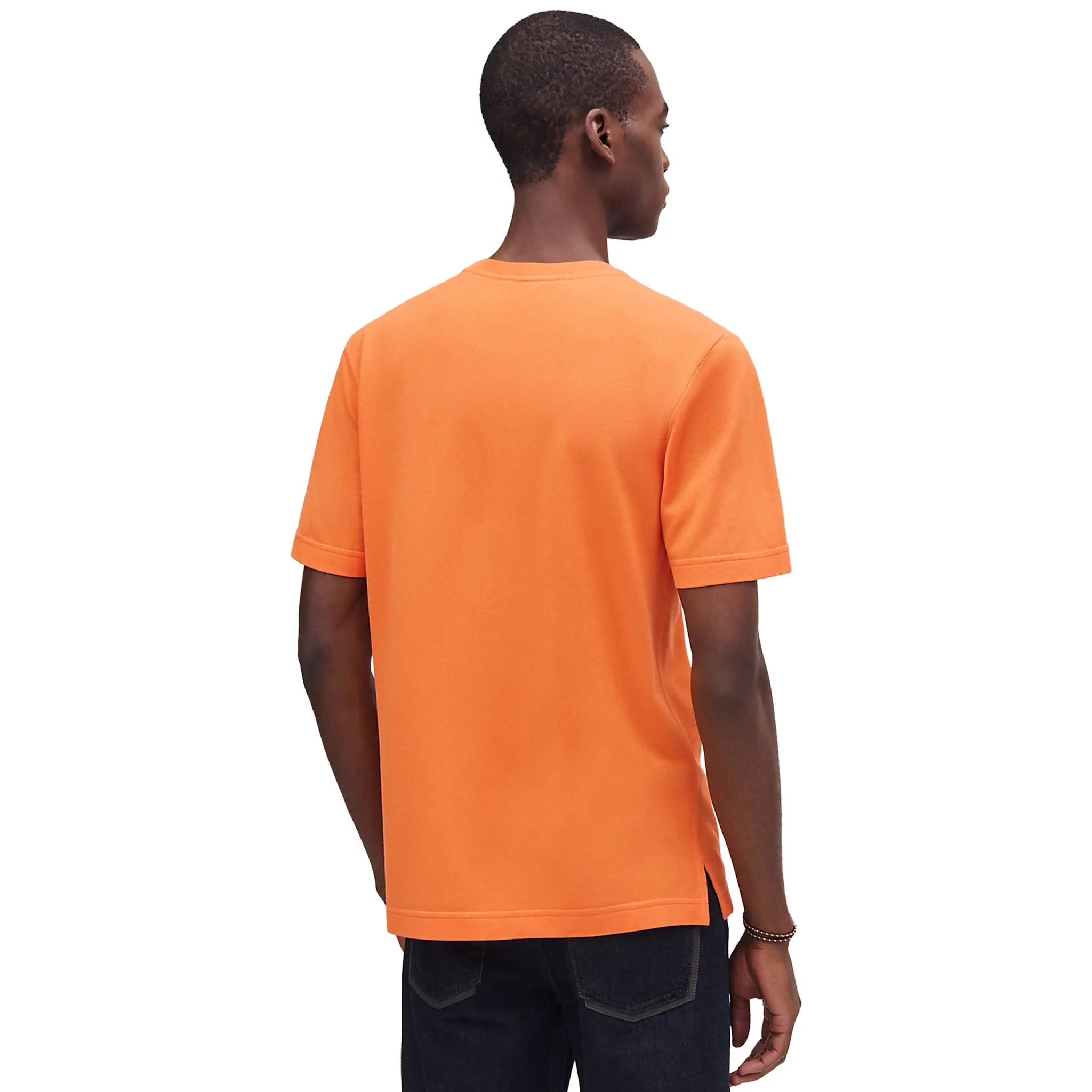 Back View of Hermès Paris Embroidered Orange T Shirt H072025HA30